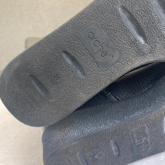 Arche Ln Knee High Black Leather Zip Up Size 39 Womens Outdoor Riding Boots - Picture 6 of 11